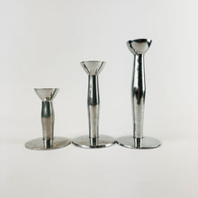 Load image into Gallery viewer, Set of 3 Metal Candlestick Holders
