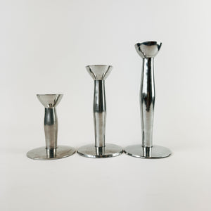 Set of 3 Metal Candlestick Holders