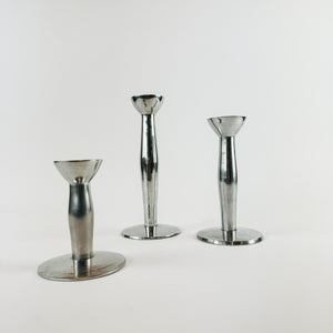 Set of 3 Metal Candlestick Holders