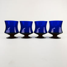 Load image into Gallery viewer, Set of 4 Cobalt Glasses
