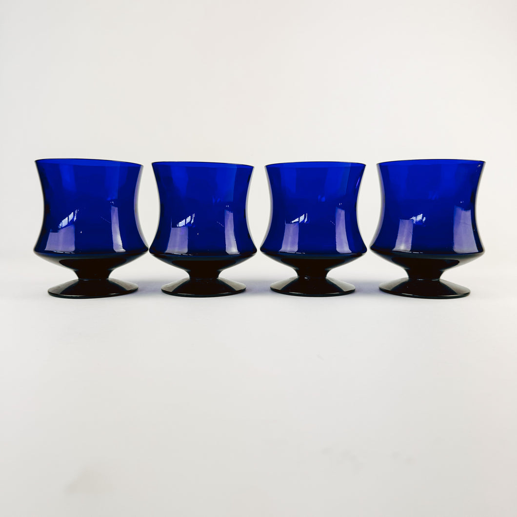 Set of 4 Cobalt Glasses