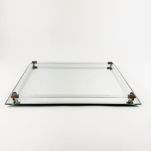 Glass Rail Mirror Tray