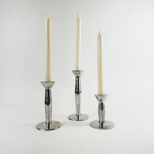 Set of 3 Metal Candlestick Holders