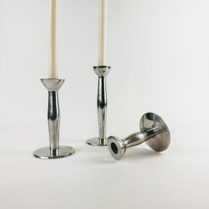 Set of 3 Metal Candlestick Holders