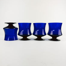 Load image into Gallery viewer, Set of 4 Cobalt Glasses
