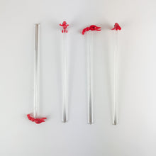 Load image into Gallery viewer, Set of 4 Glass Lobster Swizzle Sticks
