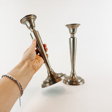 Load image into Gallery viewer, Silver Candlestick holders
