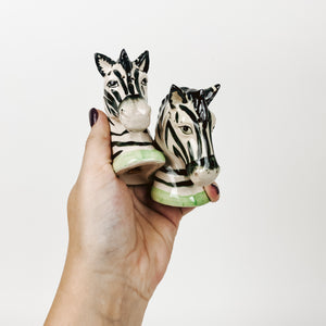 Zebra Salt and Pepper Shakers