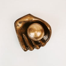 Load image into Gallery viewer, Vintage Brass Baseball and Glove
