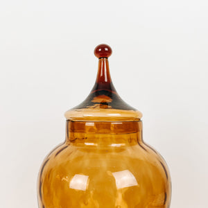 Empoli Style Amber Glass Stasher